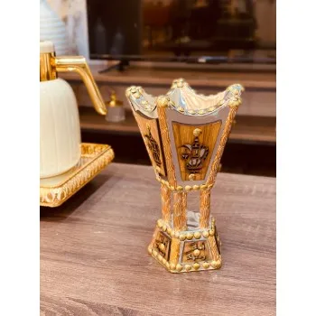 مبخرة خشبي بني شكل دلة 22سم مبخرة خشبي بني شكل دلة 22سم