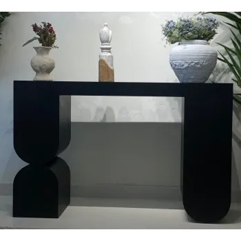 كونسول خشبي اسود  بتصميم انيق 140×40×90سم 