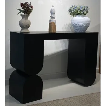 كونسول خشبي اسود  بتصميم انيق 140×40×90سم 