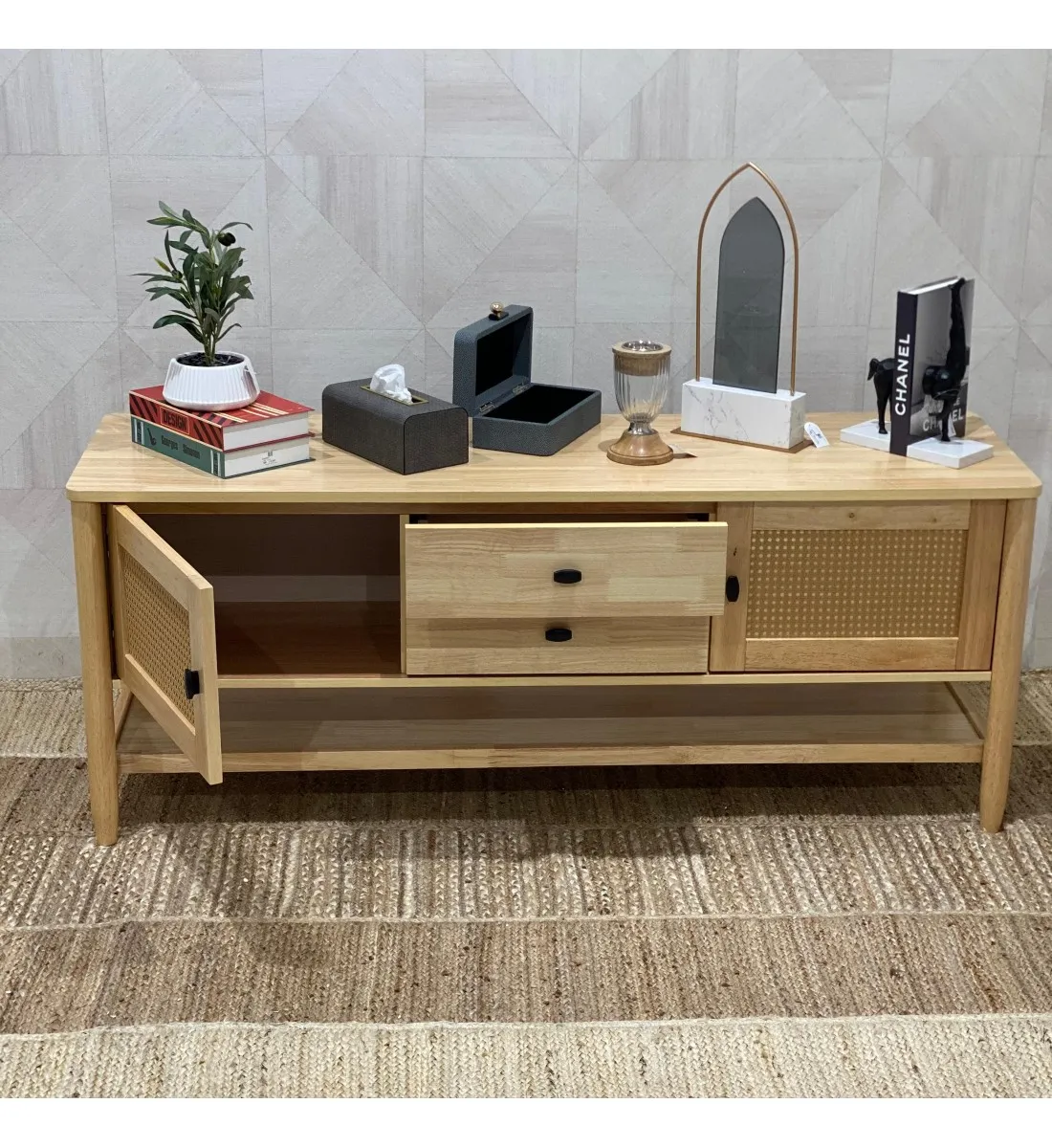  طاولة بلازما ماليزي خشب مقاس 150* 45*60سم 