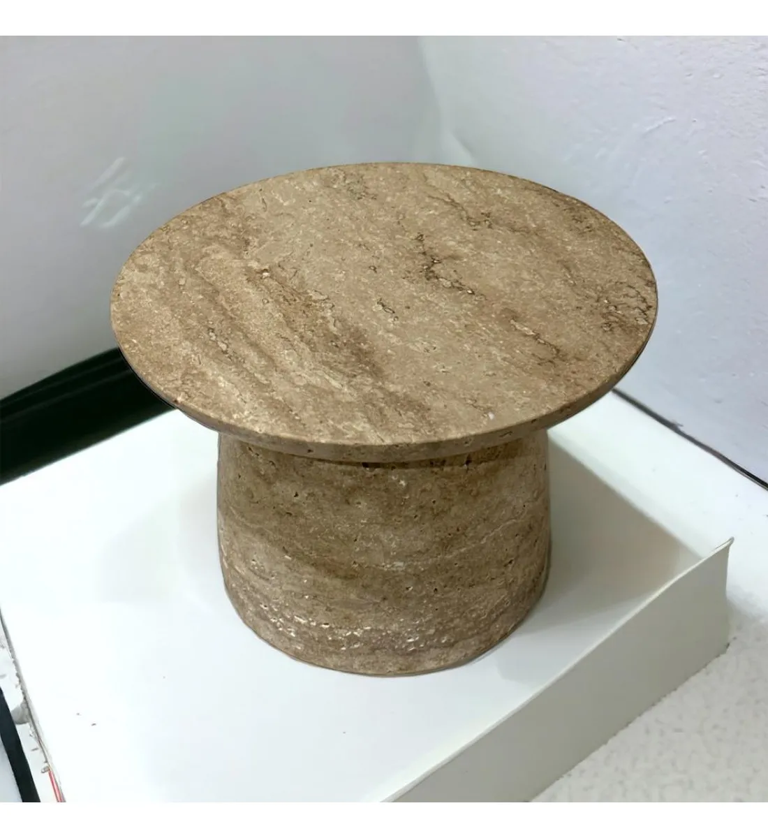 تحفة صحن تقديم رخام بقاعدة رخام 15×15×10سم