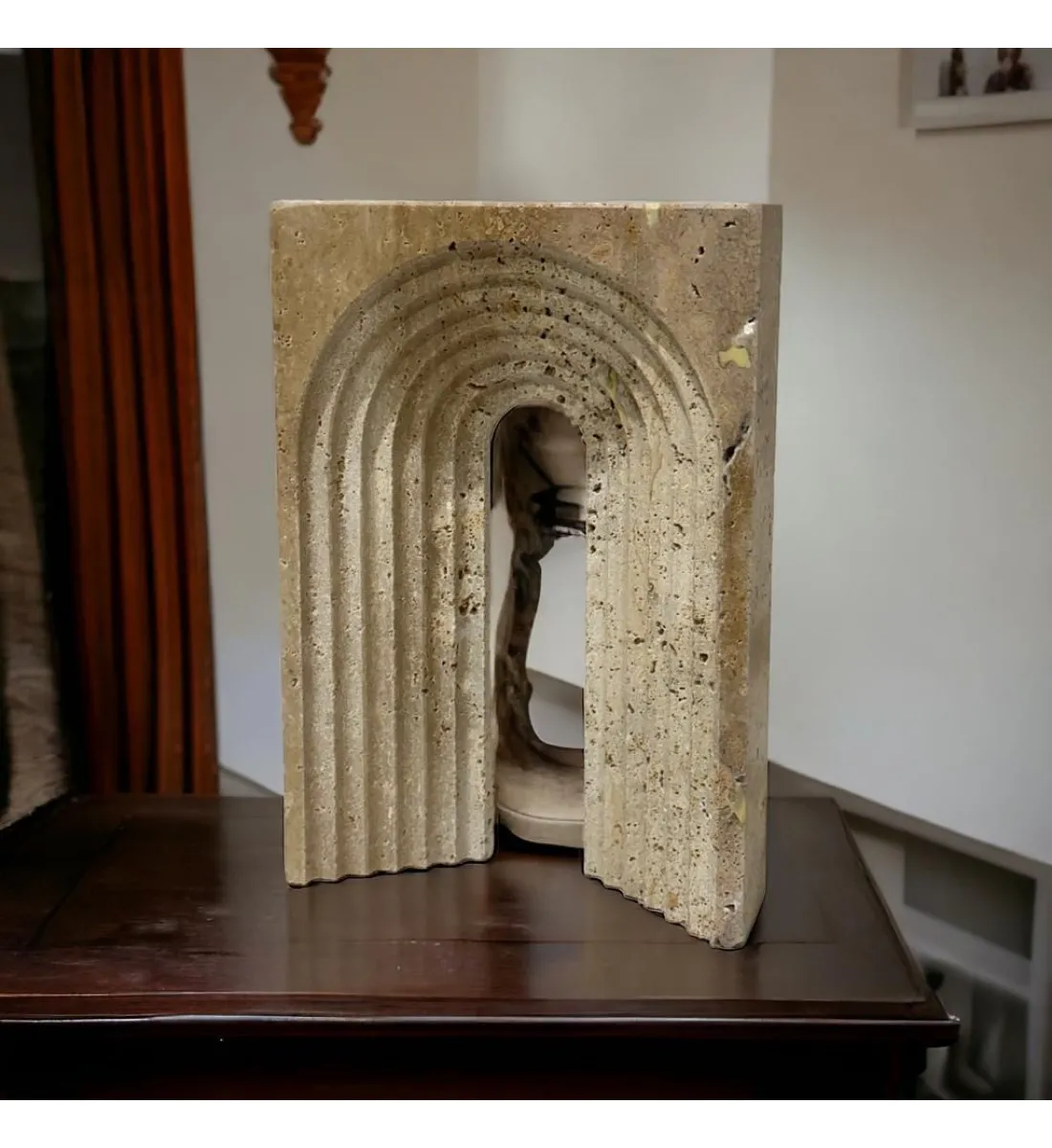تحفة ديكور رخام ترافنتينو  25×17×5سم