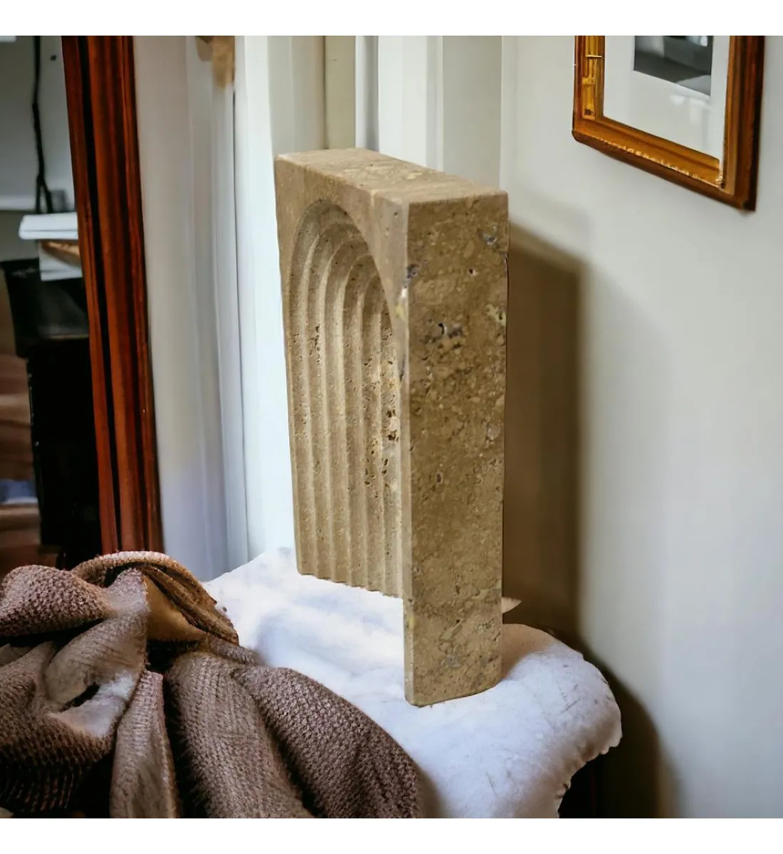 تحفة ديكور رخام ترافنتينو  25×17×5سم