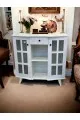 ركن كافي منزلي بلس خشبي لون ابيض  مقاس 100*37*98سم