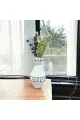 مزهرية سيراميك وسط تصميم شكل هندس مميز  28×8×8سم