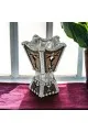 مبخره  استيل منقوشة بالخشب صغير 16×9×9سم 