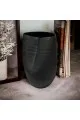مزهرية سيراميك - تايدز اسود  - 30×19×8سم 