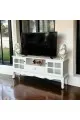   طاولة شاشة بلازما خشب ابيض  160×69×38 سم 