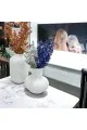 فازه سيرميك تصميم انيق وجذاب ابيض مقاس -26×8.50×8.50سم 