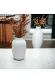 فازه سيرميك تصميم انيق وجذاب ابيض مقاس -26×8.50×8.50سم 