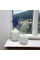 فازه سيرميك تصميم انيق وجذاب ابيض مقاس -19×2×2سم 