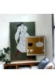   لوحه زينة حائط كانفاس ملمس خشن  باطار ذهبي 120×80سم 