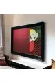   لوحه زينة حائط كانفاس ملمس خشن  باطار اسود 130×90سم 