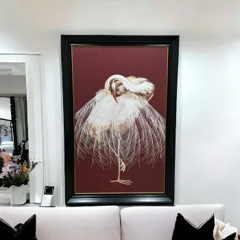   لوحه زينة حائط كانفاس ملمس خشن  باطار اسود 100×150سم 