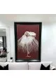   لوحه زينة حائط كانفاس ملمس خشن  باطار اسود 100×150سم 