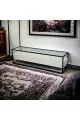  طاولة شاشة بلازما بديل الرخام سوبر دهان رخامي سطح زجاج لون بيج  40×160×45سم 