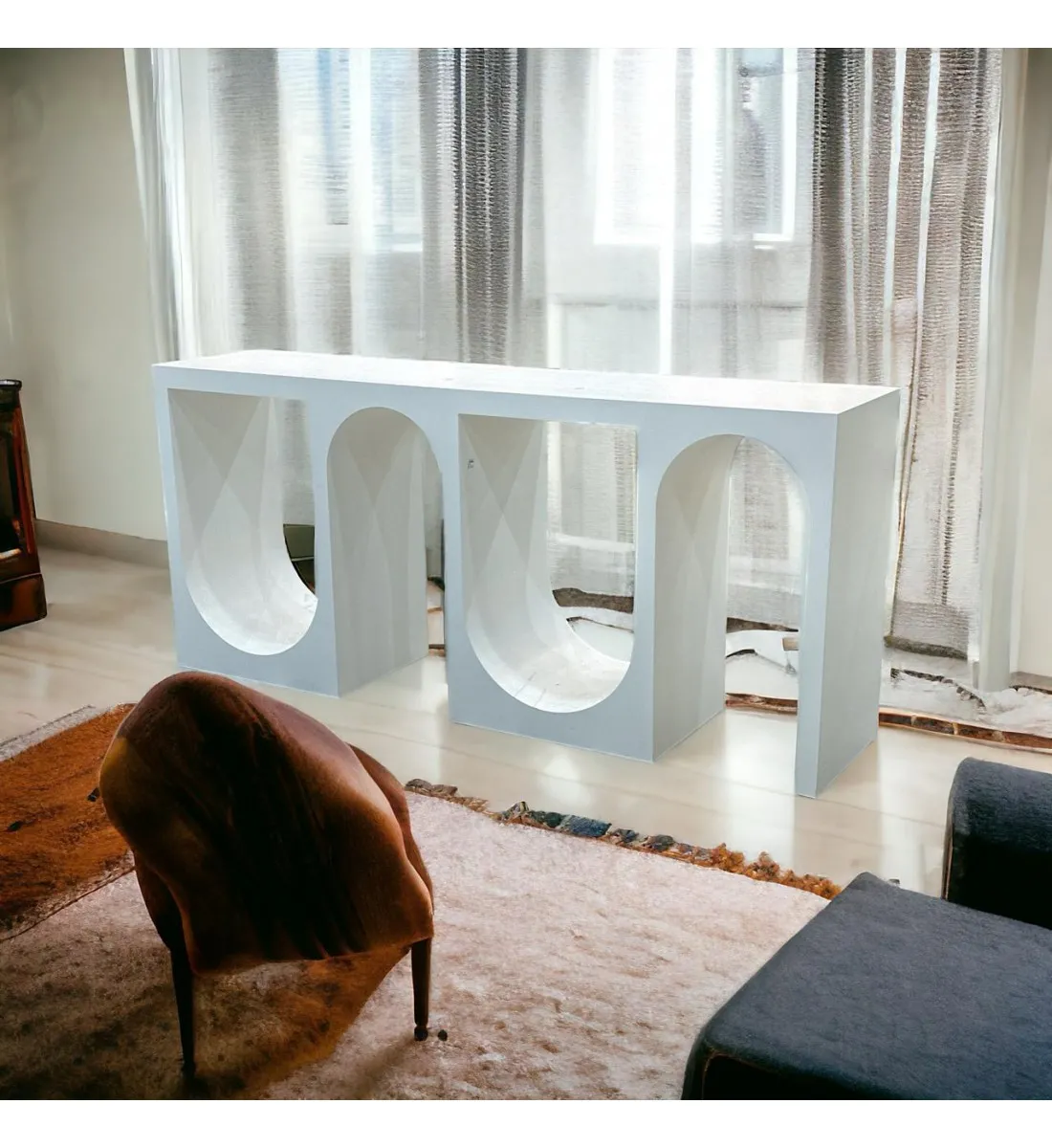 كونسول مدخل البيت ابيض 200×45×90سم 