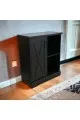 ركن  او دولاب كافي 2 درج 1باب لون اسود86×40×101سم 