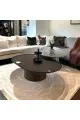 طقم طاولة خدمة خشب تصميم وابداع هندسي 35×120×80سم 