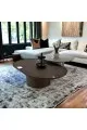 طقم طاولة خدمة خشب تصميم وابداع هندسي 35×120×80سم 