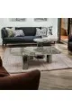 طقم طاولة خدمة سيرميك تصميم وابداع هندسي 37×130×75سم 