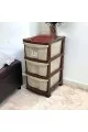 وحدة ادراج تخزين بلاستيك3 ادراج بيح ملون 47×37×72سم 