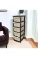 وحدة ادراج تخزين بلاستيك5 ادراج بيح ملون 47×37×115سم 