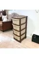 وحدة ادراج تخزين بلاستيك4ادراج بيح ملون 47×37×93سم 