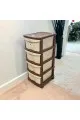 وحدة ادراج تخزين بلاستيك4ادراج بيح ملون 47×37×93سم 