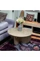 طاولة وسط رخام ترافنتينوا  بيج  50×100×100سم 
