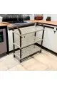حامل أطباق بلاستيك3طبقات بيج 55×21×60سم 