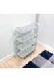 حامل أطباق بلاستيك4طبقات ابيض 55×21×81سم 