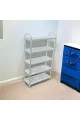 حامل أطباق بلاستيك4طبقات ابيض 55×21×100سم 