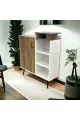  مدخل او دلاوب كافي 1 باب  لون بني 95×31×109
