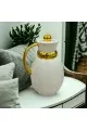    ترمس شاي وقهوة ابيض مخطط 1 لتر 