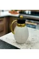    ترمس شاي وقهوة ابيض مخطط 1 لتر 