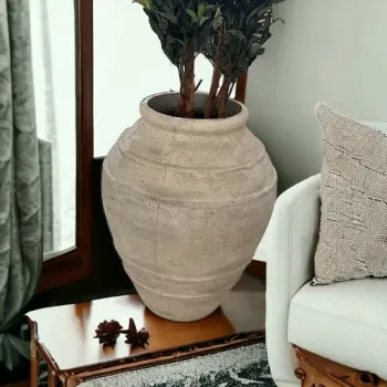  مركن فخار  ملمس خشم حجم  كبير 35×35×77سم 