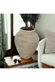  مركن فخار  ملمس خشم حجم  كبير 35×35×77سم 