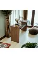 كونسول-مدخل خشبي بني وسط مراي 145×40×77سم 