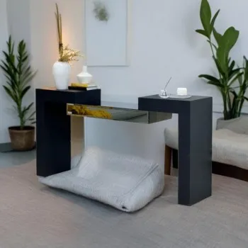 كونسول-مدخل خشبي اسود كبير مراي 170×40×100سم 