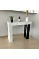 طاولة مدخل كلاسيكي بديل الخشب ابيض جنب اسود 88×30×74سم 