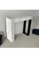 طاولة مدخل كلاسيكي بديل الخشب ابيض جنب اسود 120×30×90سم 