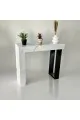 طاولة مدخل كلاسيكي بديل الخشب ابيض جنب اسود 120×30×90سم 