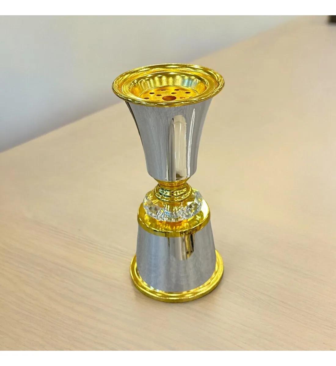  مبخره  استاينلس استيل فضي ذهبي 19×9×9سم 