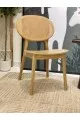  كرسي طعام من خشب الأكاسيا للمساحات الداخلية/الخارجية من تشكيلة أبوت 80×45×45 سم