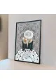 لوحه زينة حائط وجه نساء باطار اسود 120×80سم 