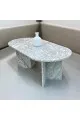 طاولة شاي رخام ايطالي 120×60×45سم 
