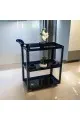 عربية تقديم 3 دور اكريليك  ازرق مقاس 85*80*40 سم 