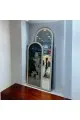 مراة قطعتين ارضيه زجاج جمب معتق اسو اطار خشب شامبين  100×200سم