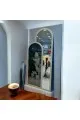 مراة قطعتين ارضيه زجاج جمب معتق اسو اطار خشب شامبين  100×200سم